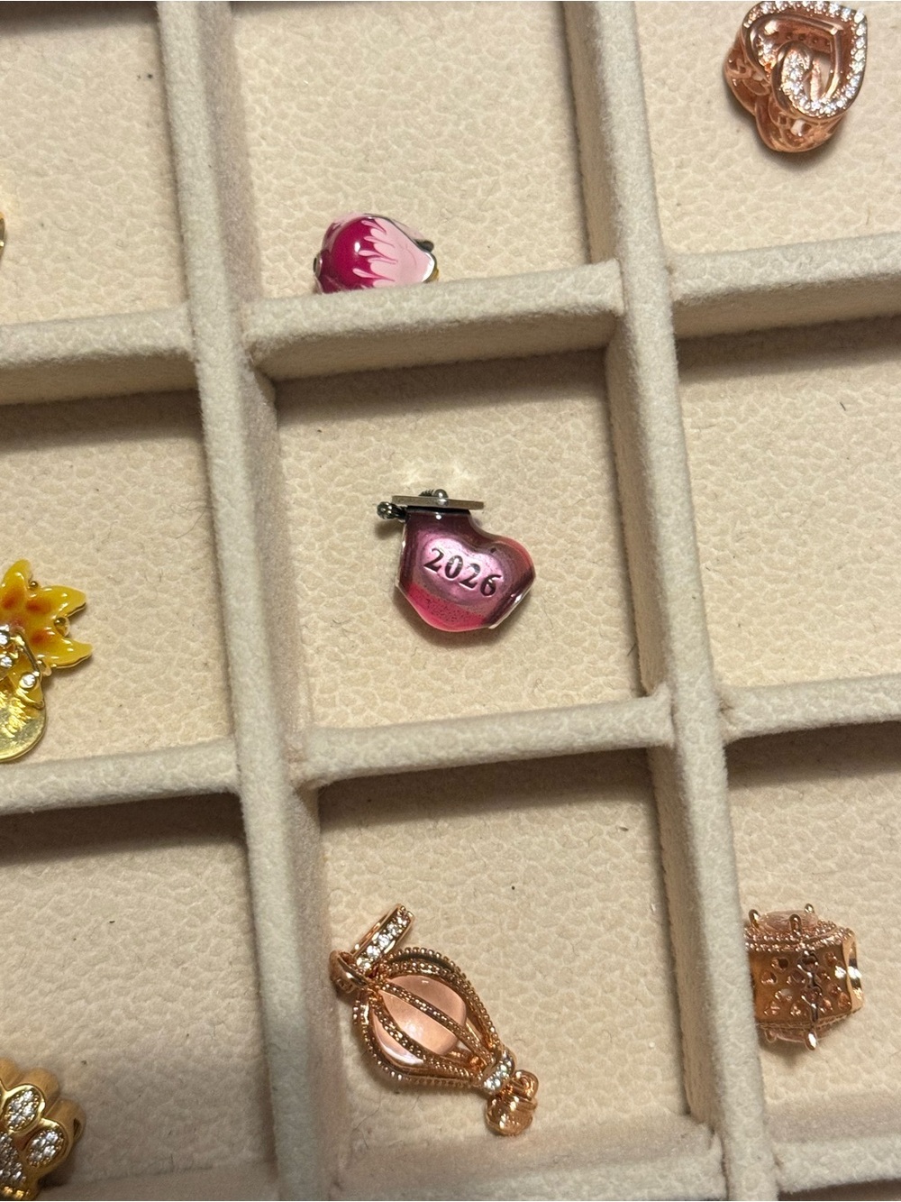 Pandora 2026 Graduation Pink Heart Charm Pendant